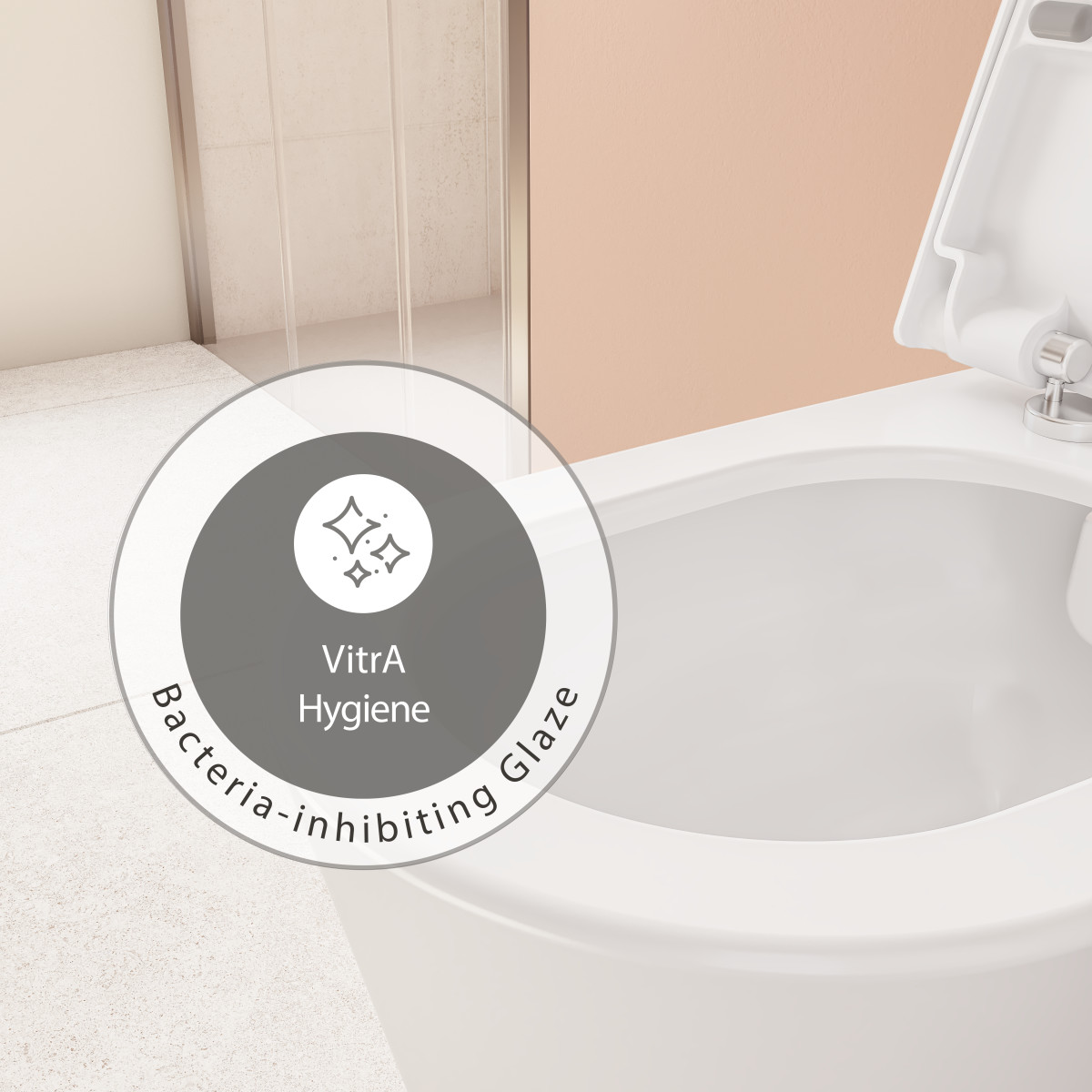 Подвесной унитаз VitrA Nest 5176B003-6233 с функцией биде и встроенным смесителем безободковый Rim-ex с сиденьем микролифт дюропласт белый глянец санитарный фарфор антибактериальное покрытие Hygiene