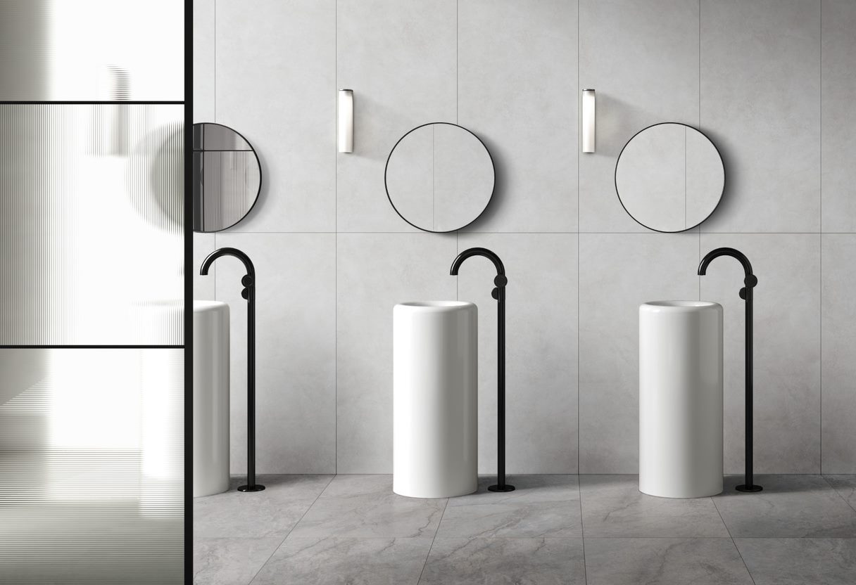 60x120 МикроЦемент Светло-серый Матовый R10A