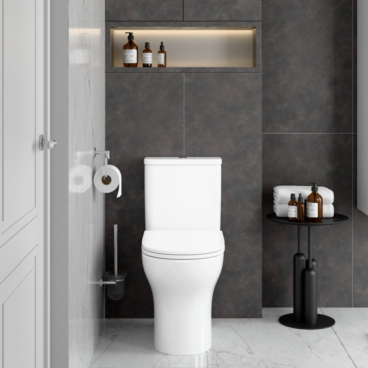 Унитаз-компакт напольный VitrA M50 9889B003-7200 безободковый VortexFlush с сиденьем микролифт белый санитарный фарфор