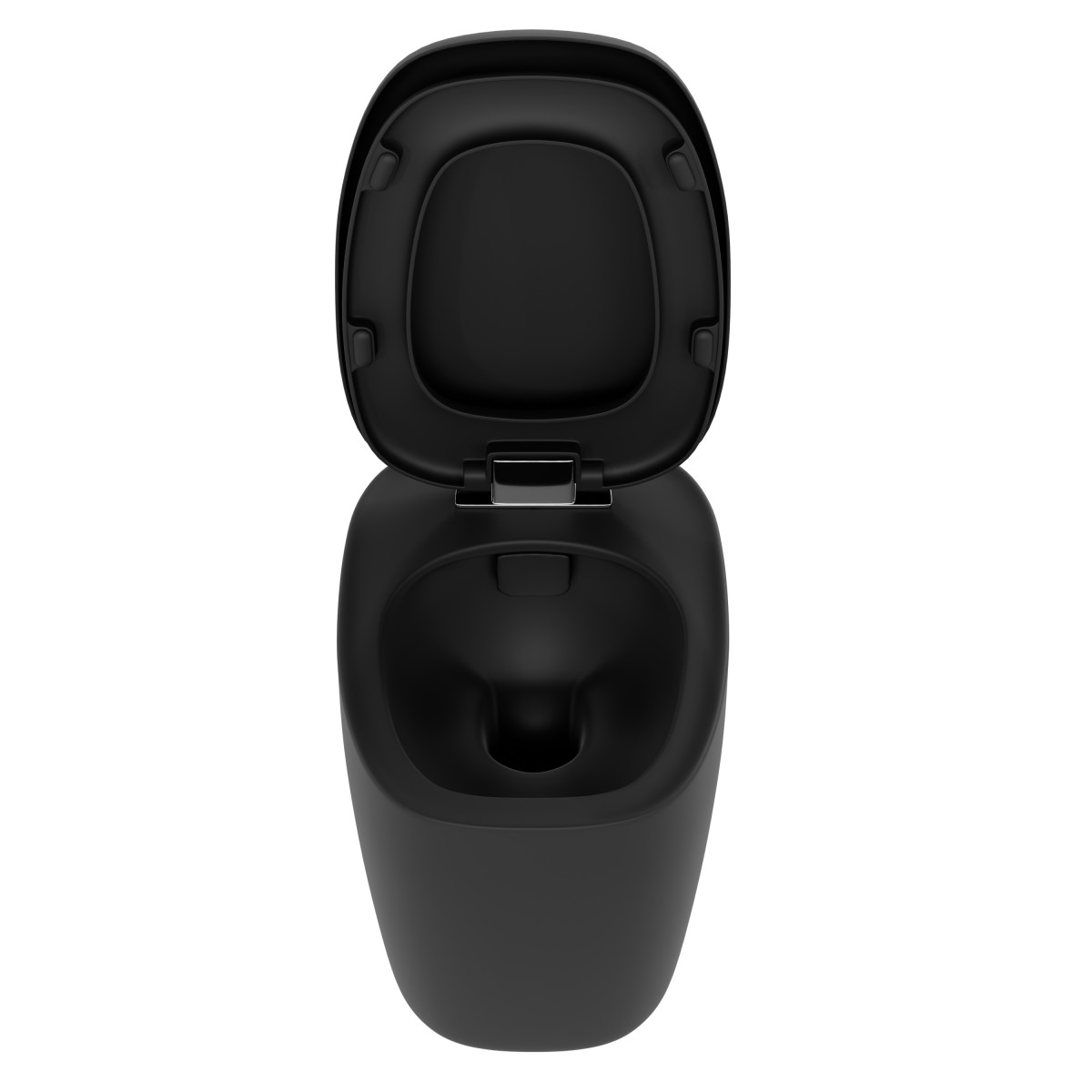 Подвесной унитаз VitrA Plural 7830B483-0075 безободковый Rim-ex матовый черный санитарный фарфор антибактериальное покрытие Hygiene + Clean