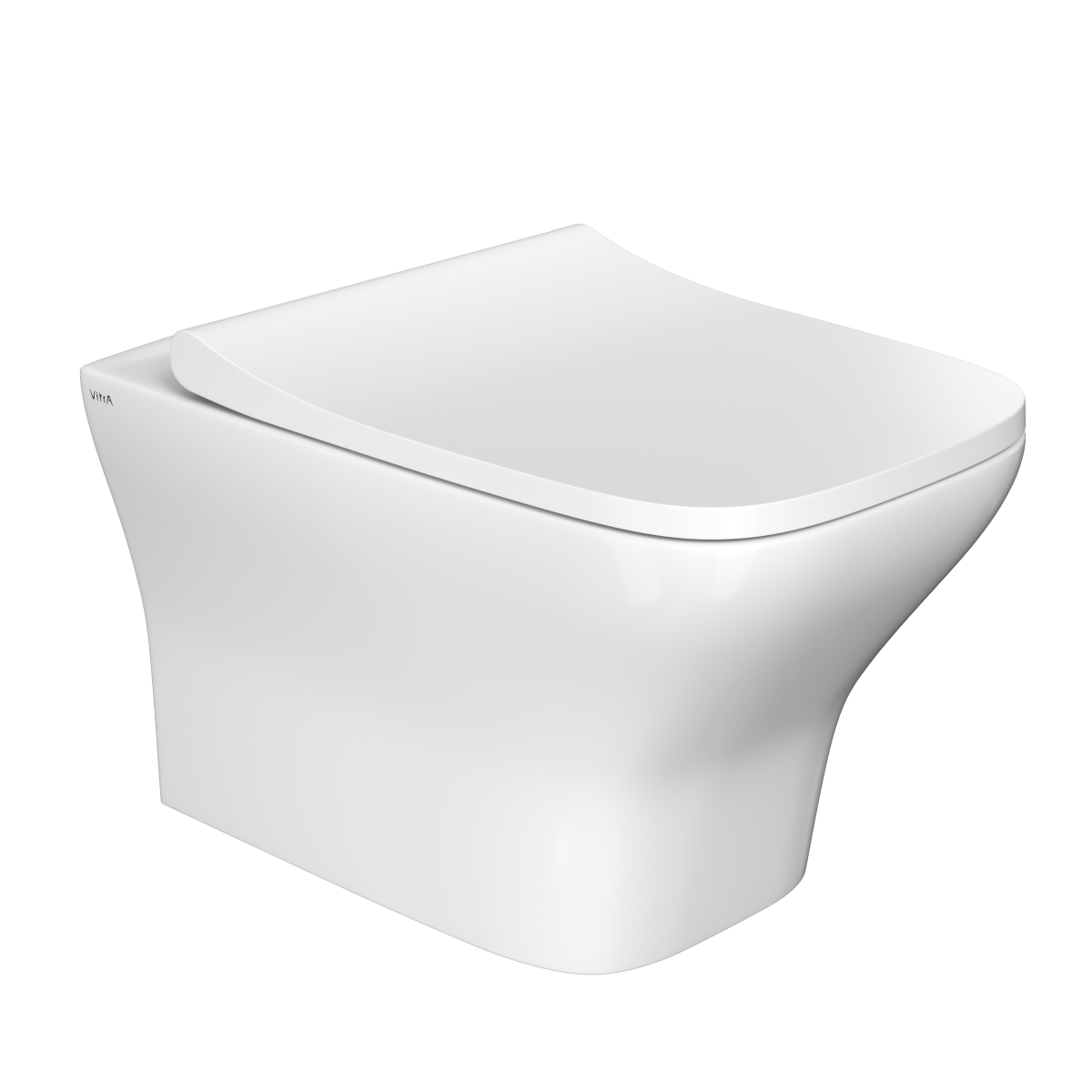 Подвесной унитаз VitrA Zentrum Square 7484B003-0075 безободковый SmoothFlush белый санитарный фарфор антибактериальное покрытие Hygiene