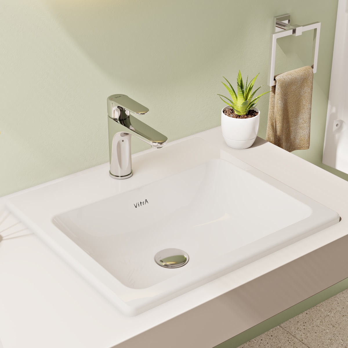 Смеситель для раковины VitrA Root Round (Рут Раунд) A42706EXP однорычажный хром латунь