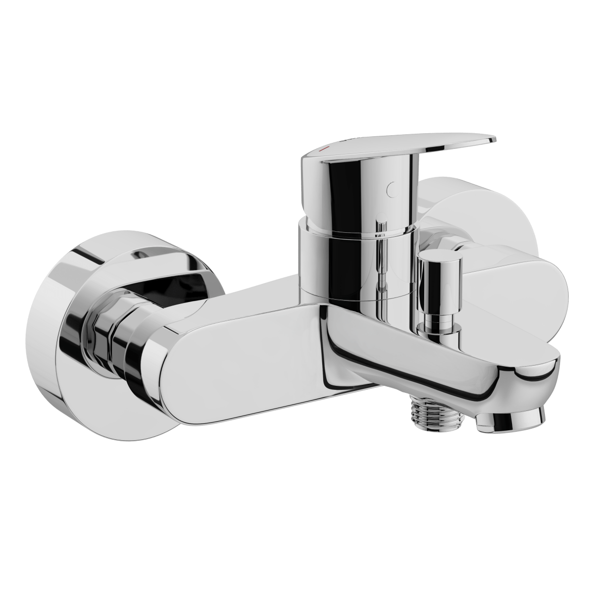 Смеситель настенный VitrA Flow Round A43057EXP для ванны однорычажный хром латунь