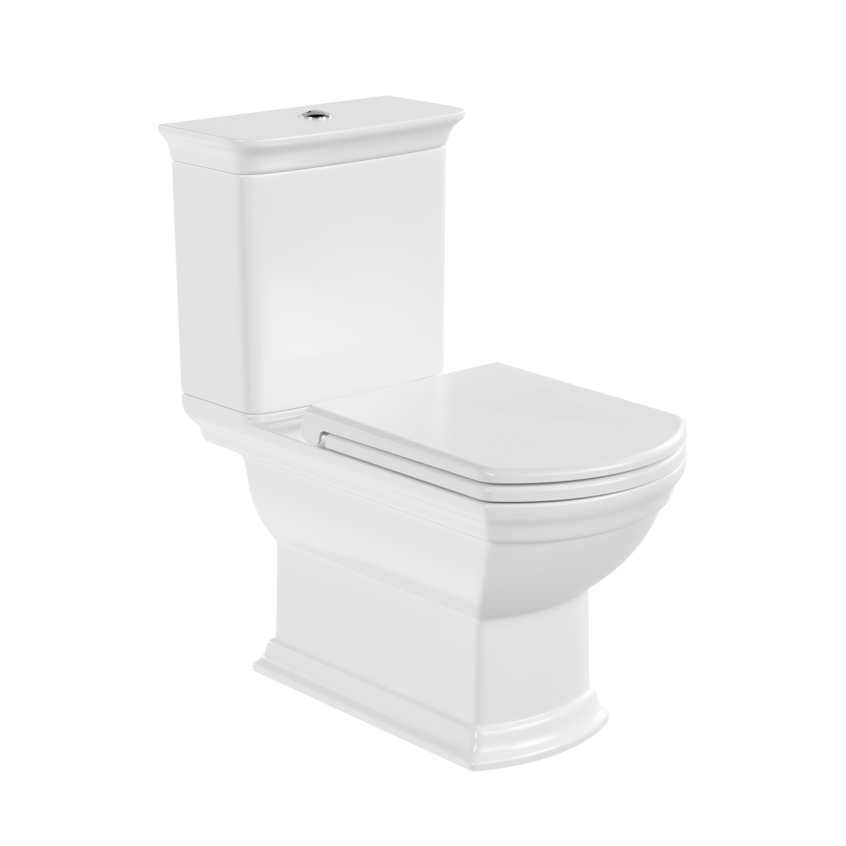 Унитаз-компакт напольный VitrA Serenada 9722B003-7203 с сиденьем микролифт белый санитарный фарфор антибактериальное покрытие Hygiene