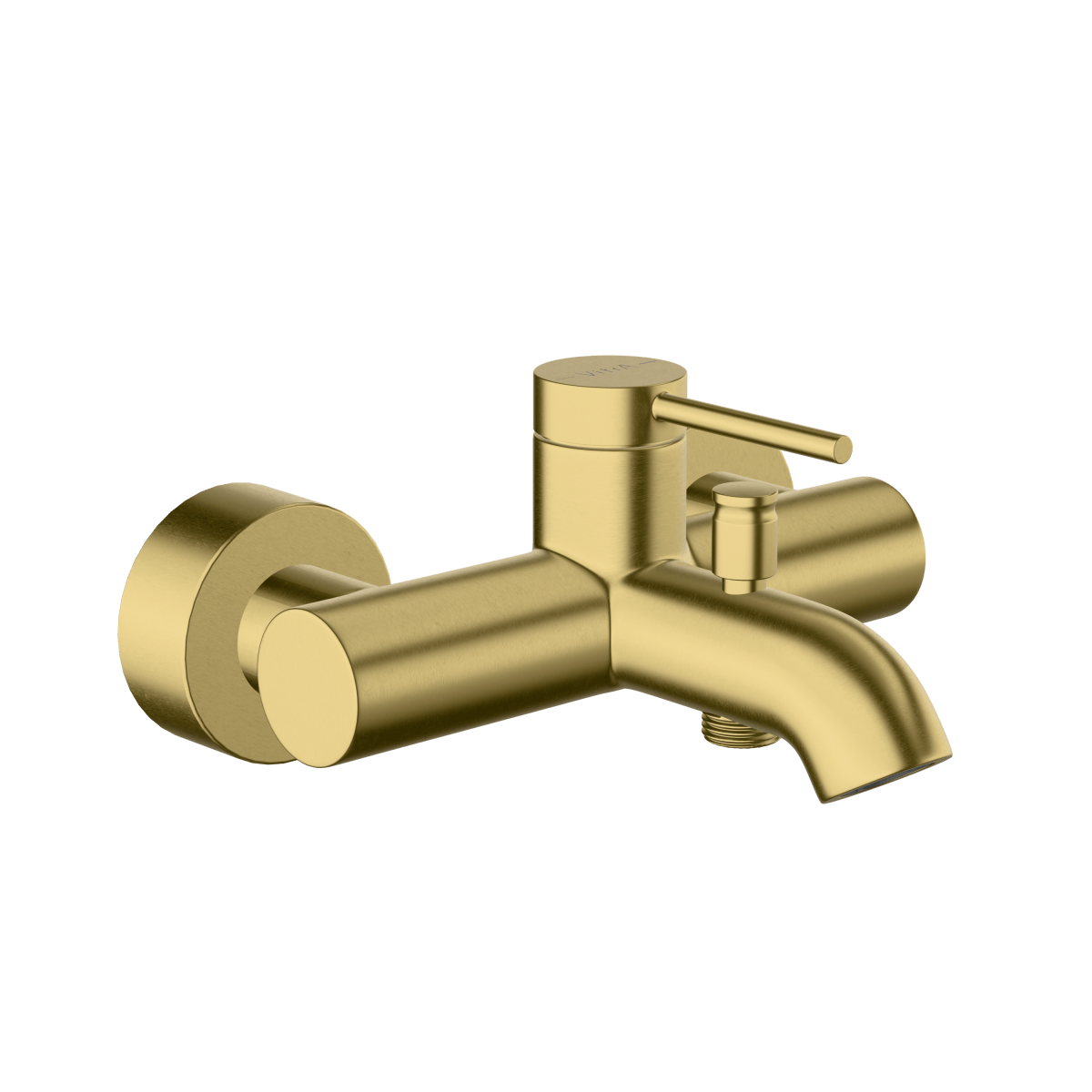 Настенный смеситель для ванны VitrA Minimax Round A4354825EXP однорычажный брашированное золото латунь