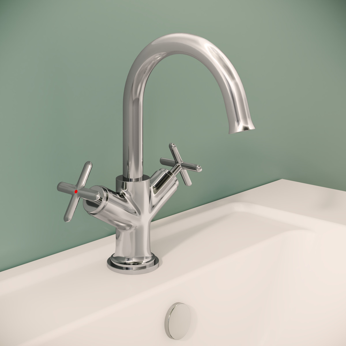 Смеситель для раковины VitrA Origin Classic A42884 двухрычажный хром латунь