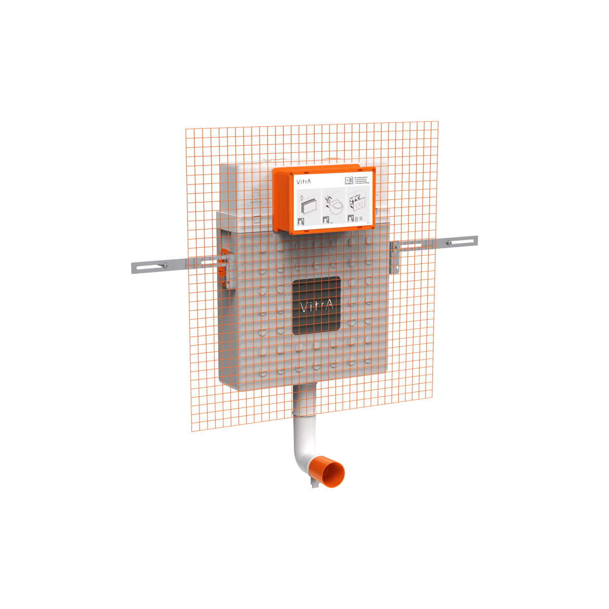 Инсталляция для приставного унитаза VitrA V12 762-1740-01 без кнопки смыва