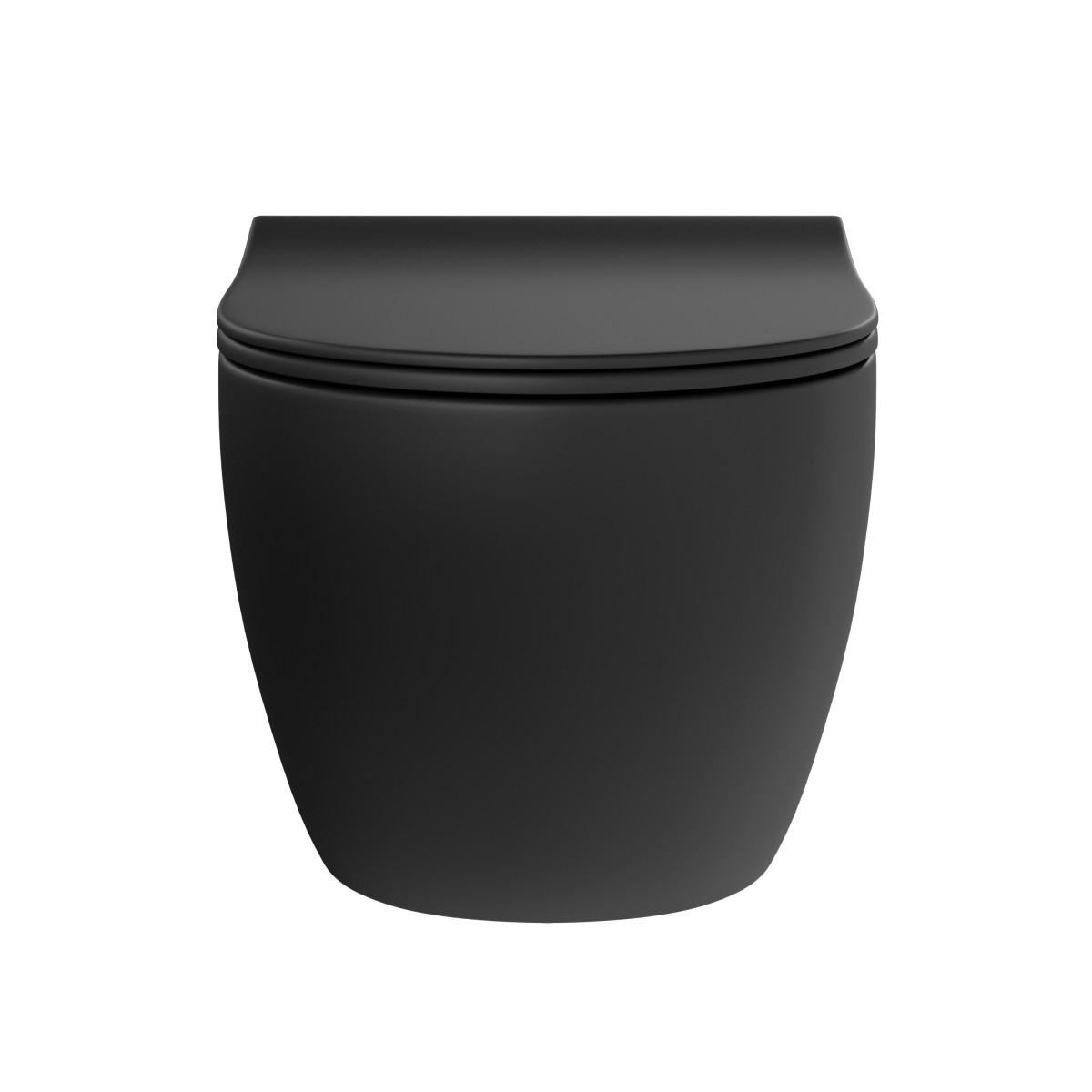 Подвесной унитаз VitrA Sento 7748B083-0101 безободковый Rim-ex матовый черный санитарный фарфор антибактериальное покрытие Hygiene