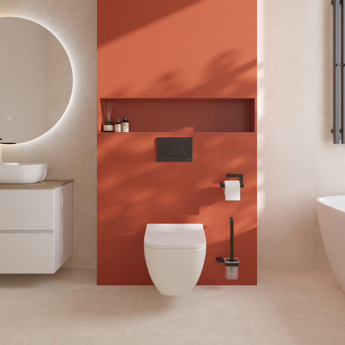 Подвесной унитаз VitrA Shift 7742B003-0075 безободковый Rim-ex белый санитарный фарфор антибактериальное покрытие Hygiene