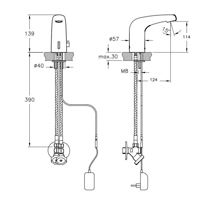 Смеситель для раковины AquaSee Wing A47105EXP