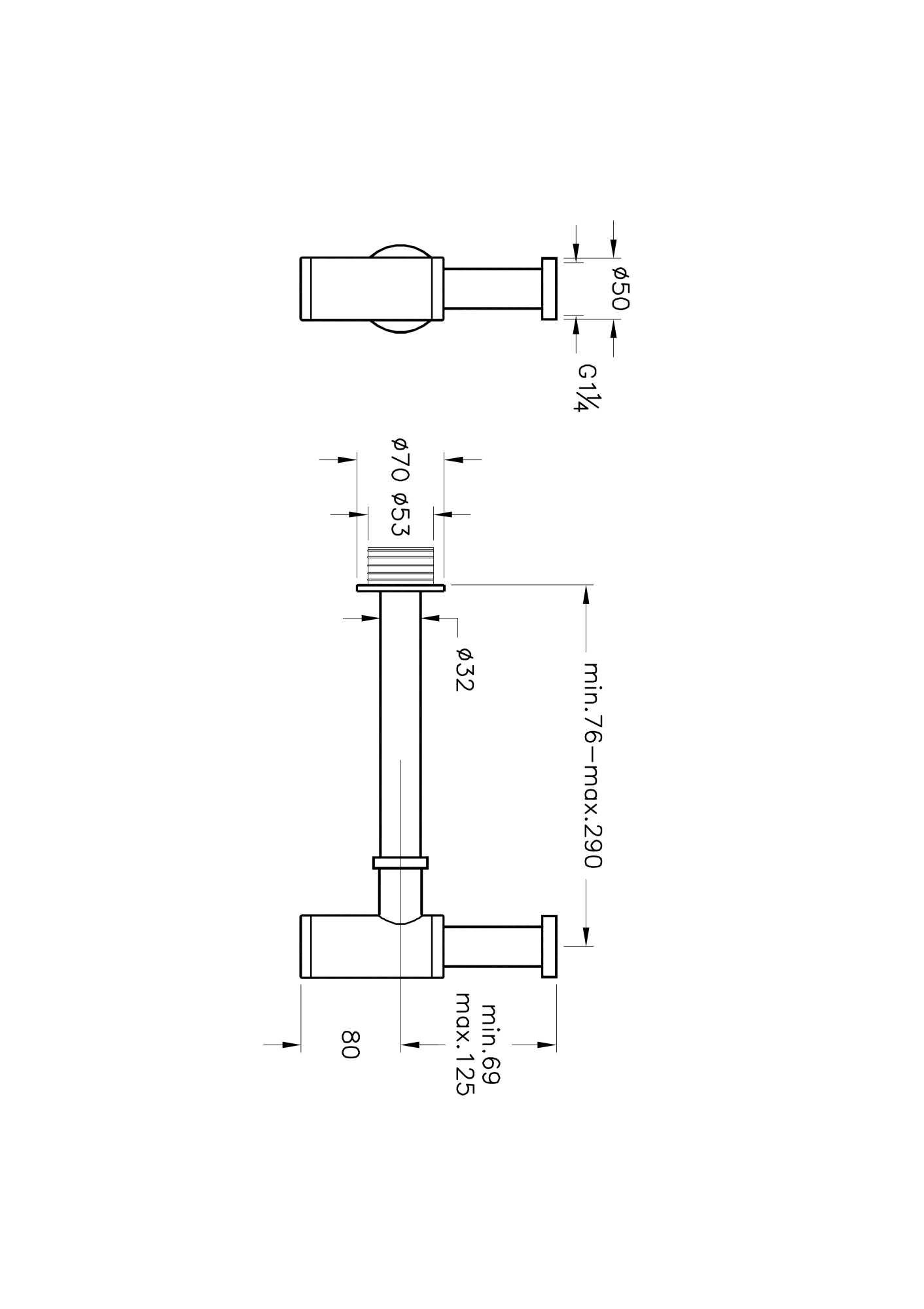 Сифон для раковины VitrA Origin A45123 хром
